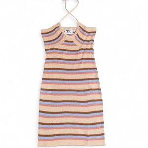 Princess Polly Multicolored Striped Shiny Halter Mini Dress